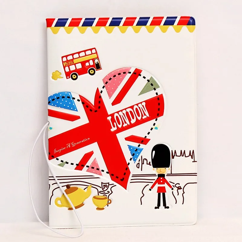 UandU чехол для паспорта с рисунком колеса, держатель для карт, чехол для паспорта размером 14*9,6 см для путешествий - Цвет: As picture