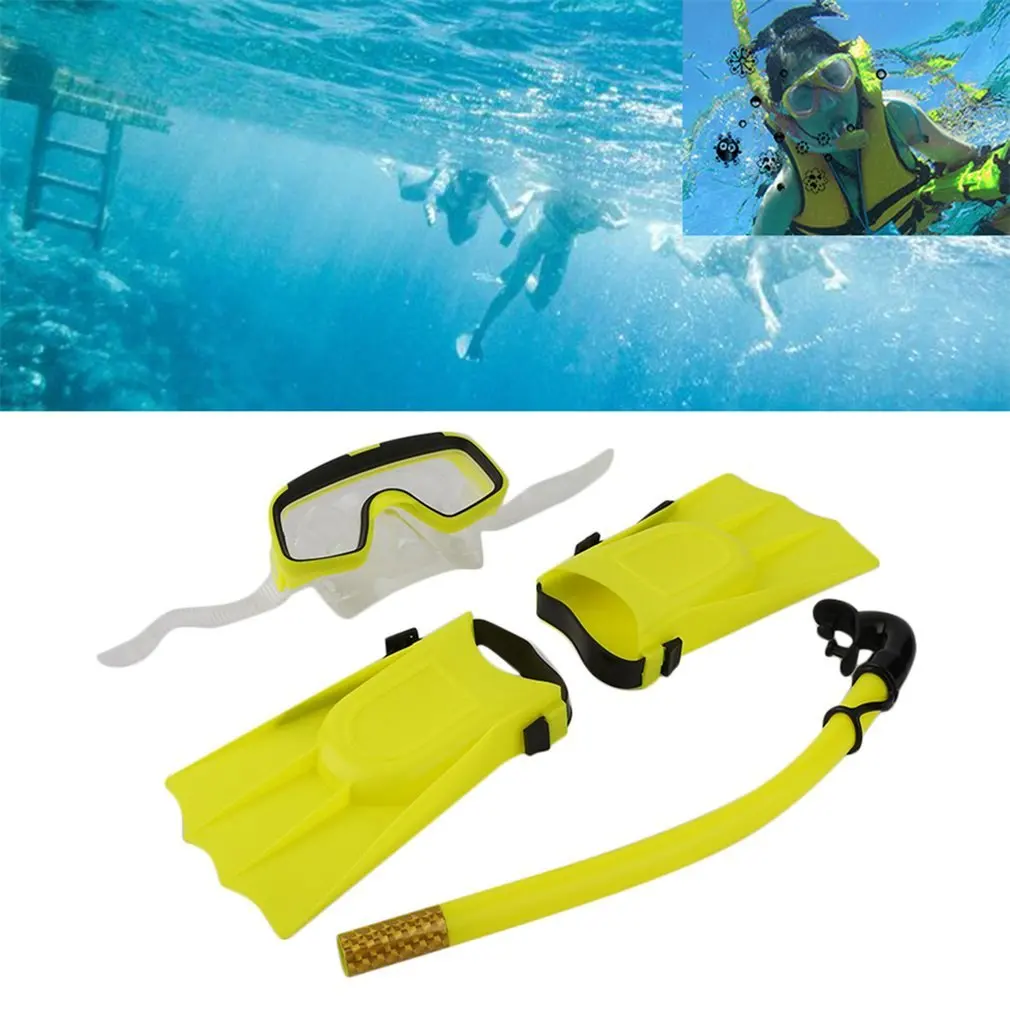 3 шт набор трубок для плавания дайвинга Сноркелинга ласты для Для детей, на лето водные виды спорта Дайвинг маска дыхательной трубки