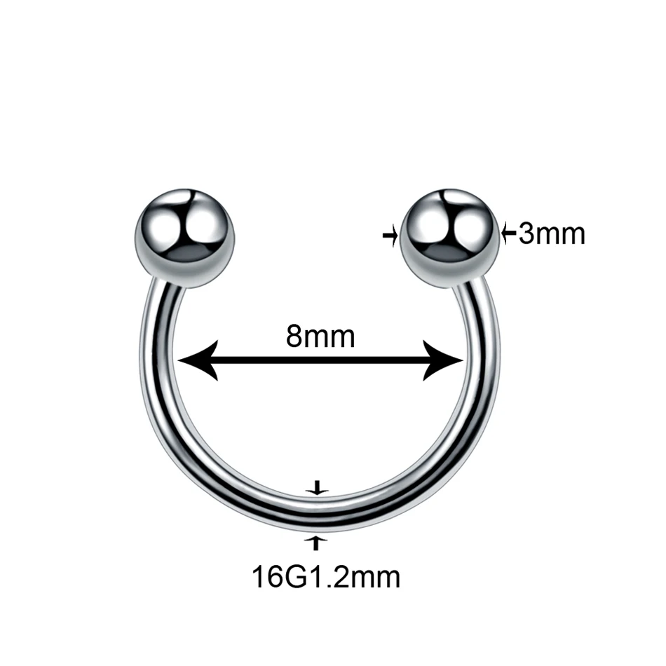 thumbnail image 1 of 1 pieza de aro de nariz con bisagras sin costuras de acero de titanio negro, piercing para tabique nasal, labio, labio, cartílago de la oreja, trago, joyería sexy, 1 of 5