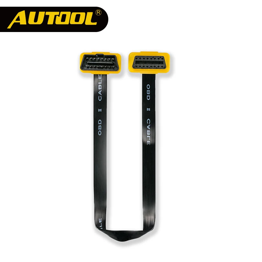 

AUTOOL 100cm Cars OBD2 Connector Extension Cable Flat Wire 16Pin Male to Female Extension Flat Cord Adapter OBD2 Extend Cable