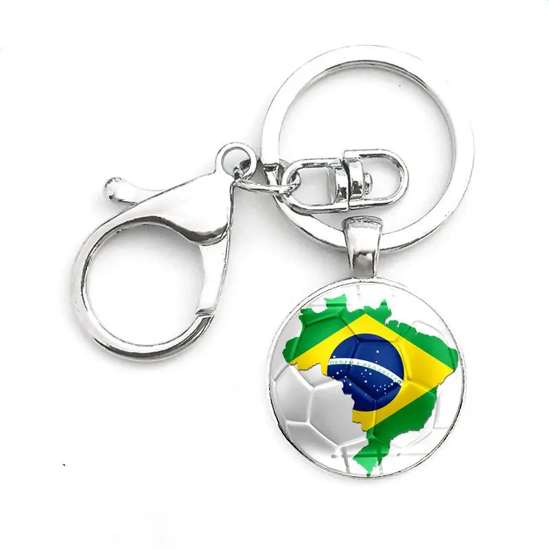 World Football Match Football Keychain National Flag Logo Soccer Club Fans Keyring Friendship Souvenir Pendant 2018