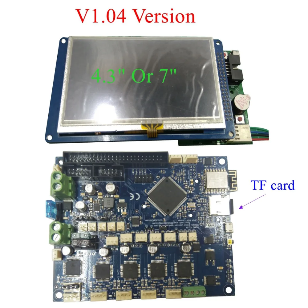 

Latest V1.04 Duet 2 Wifi Upgrades Control board DuetWifi 32bit Motherboard With 4.3inch / 7inch PanelDue Touch Screen Controller