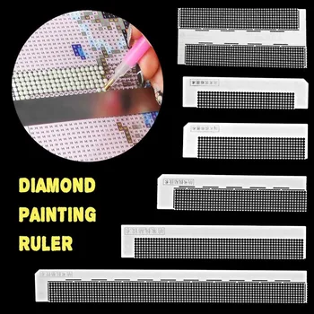 

5D Diamond Embroidery Paste Sticker Dotting Rhinestone Point Anti-stick Drilling Ruler Tools DIY Diamond Painting Accessory