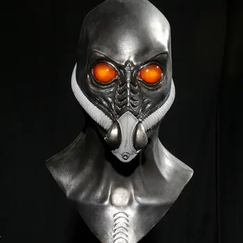 

Halloween Horror Mask Halloween costume party mask Alien with oxygen hood mask