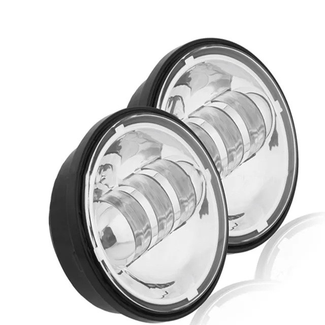 2Pcs כרום 4.5 "LED עזר ספוט ערפל 4 1/2 פנס אופנוע ערפל אורות להארלי, 30w 4.5" הארלי ערפל מנורה עבור הארלי-2