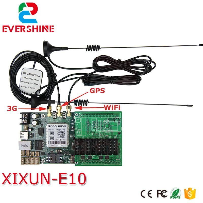 

3G/WIFI/GPS Xixun E10 Full Color Wireless Android LED Display Control Card Support 540*960pixels,E10 taxi Top Sign Controller