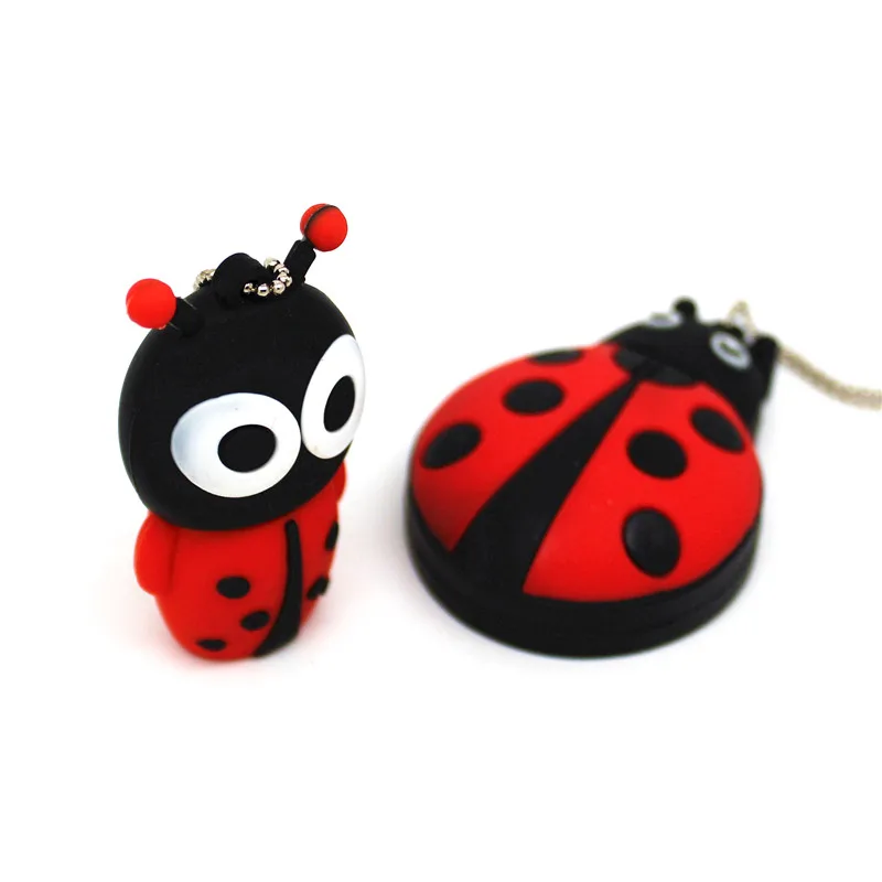 Милая Божья коровка USB флэш-накопитель 64 Гб U диск Mini Beetle memory stick Флешка 4 ГБ 8 ГБ 16 ГБ 32 ГБ Божья Коровка Ручка привод USB 2,0