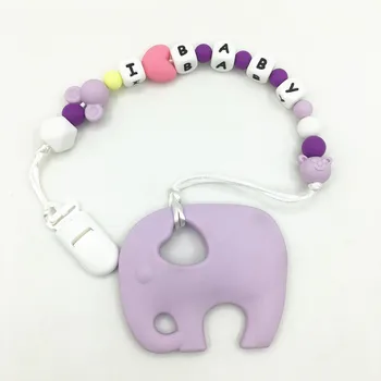 

BPA Free Silicone elephant Teething Pacifier Clip Baby Carrier Teething Accessory Teether Toy Chew Teething Pacifier Clip