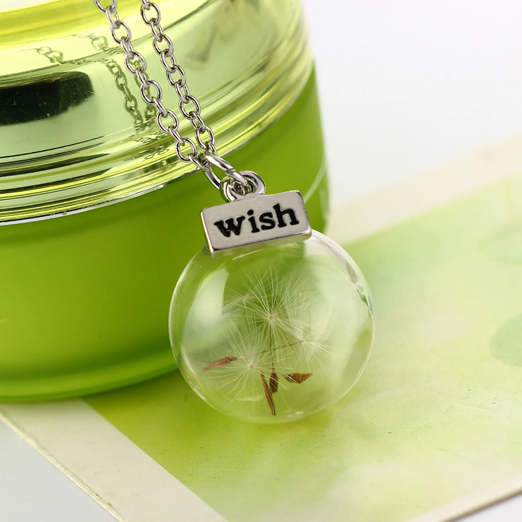 Женское Ожерелье цепочка с подвеской шариком|ball pvc|necklace kittennecklace ball |
