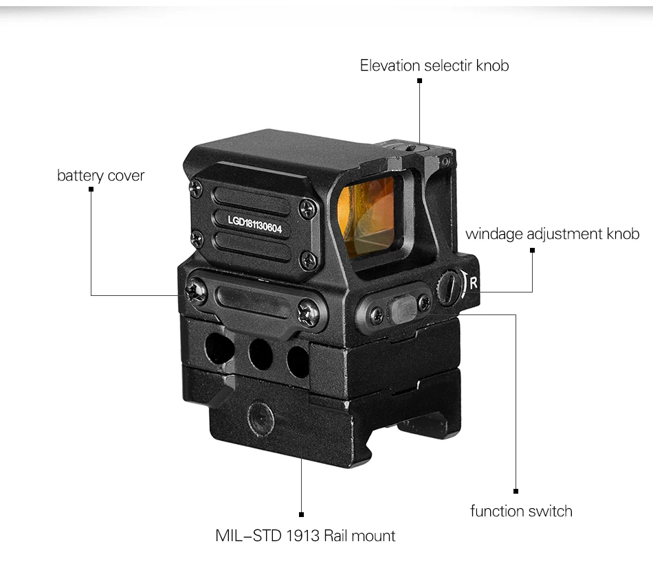 DI оптический FC1 красный точечный прицел рефлекторный прицел голографический прицел для 20 мм рельсы охотничьи прицелы
