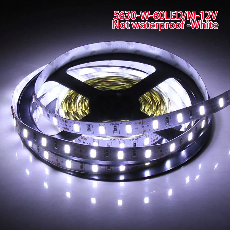 5630 SMD Светодиодная лента светильник DC12V 5 м 300led высокая яркость гибкая