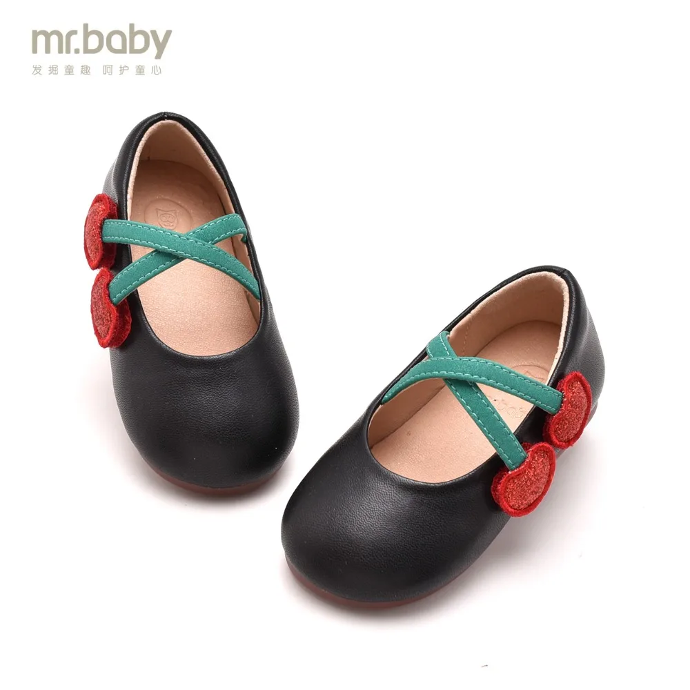 Mr.baby Original kids shoes 2018 New Spring and Autumn Cherry Sweet Contracted Baby Girl Toddler shoes