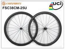 High quality carbon wheelsets 38mm 25mm clincher rims high TG basalt braking track 20H 24H UD