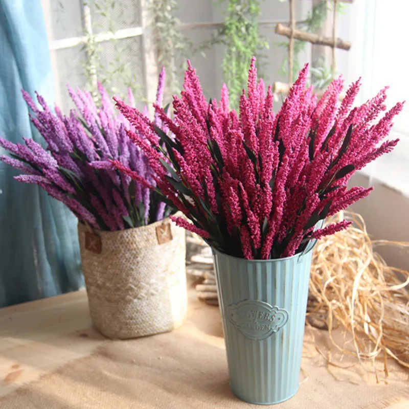 

Romantic Provence Decoration Lavender Flower Silk Artificial Flowers Grain Decorative Simulation of Aquatic Plants