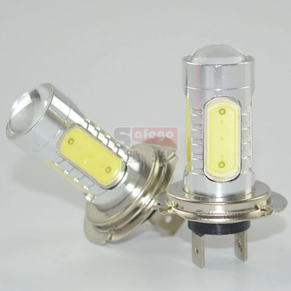 2 pçs branco h7 led de alta potência 7.5w carro led faróis dianteiros