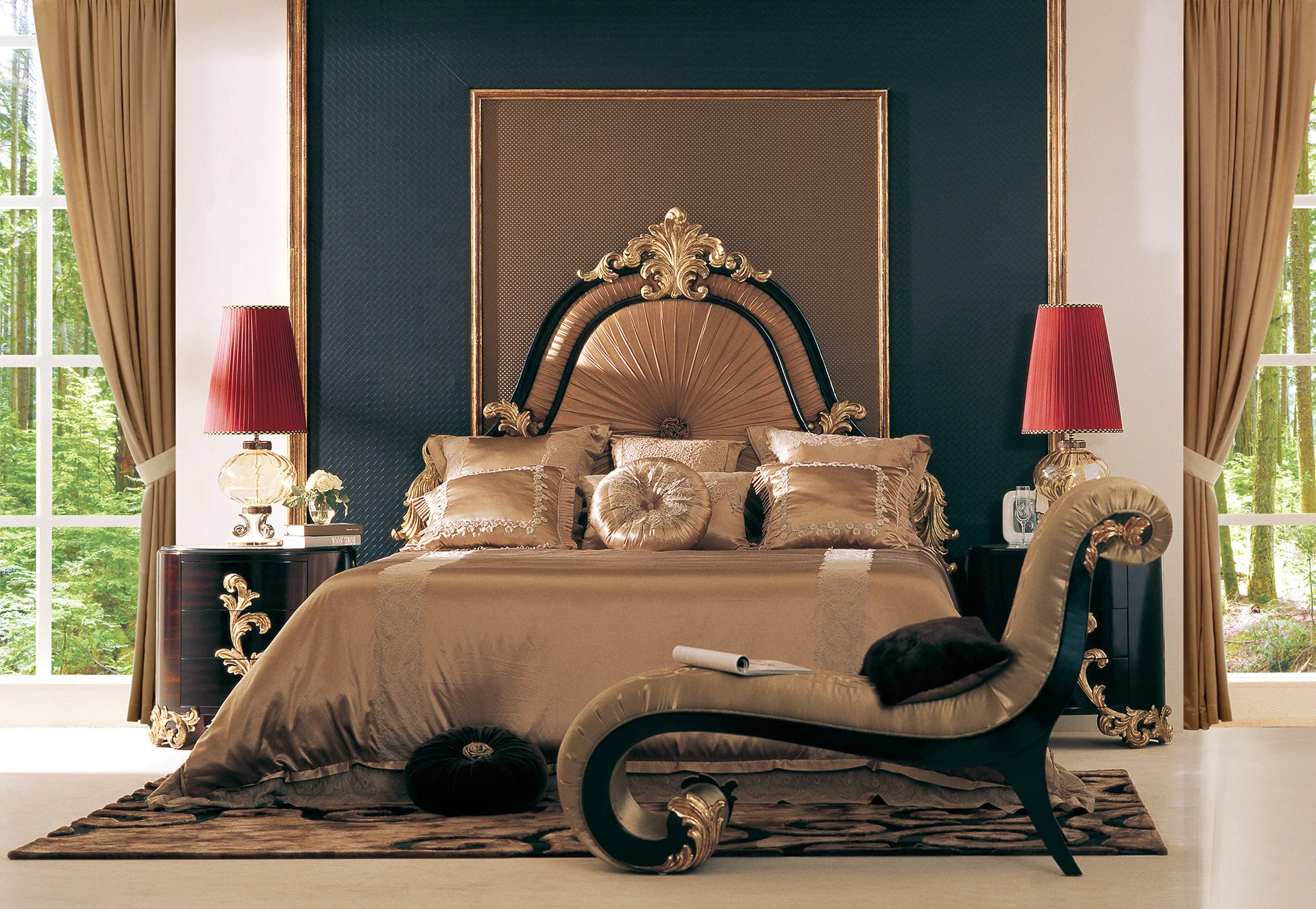 Royal Style Solid Wood Princess Bedroom Set Furniturein
