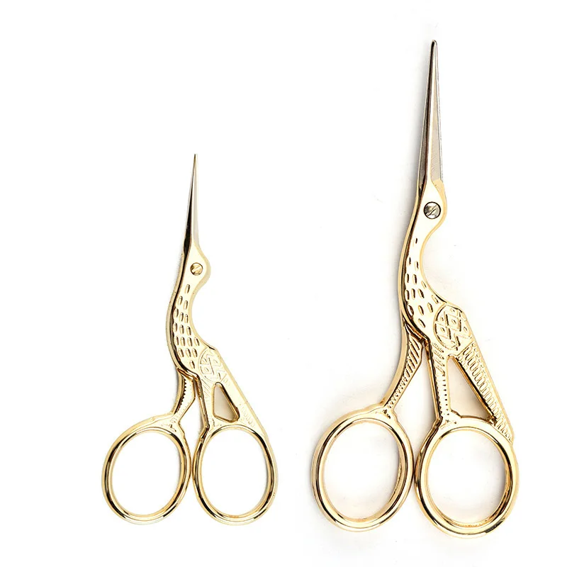 

Needlework Gold Scissors Stork Sewing Accessories Diamond Embroidery Tailor Scissors Cross Stitch Quilting Tools For Embroidery