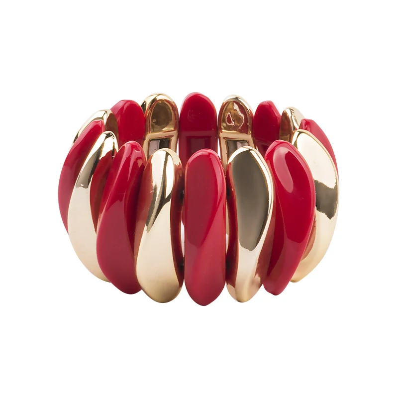 Classic Resin Cuff Bracelet Bangles for Women Fashion New Stretch Colourful Acrylic Bracelet Simple Charm Weddinng Gifts Jewelry (2)