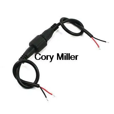

LED Strip Light DC 5.5mm x 2.1mm M/F Waterproof Extention Cable Black