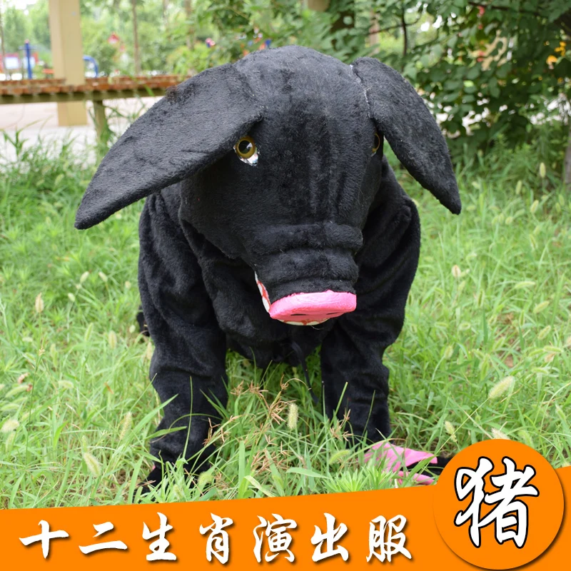 High Quality Pig Mascot Costume Adult Size Fancy Dress Halloween for Party Performance Drama Wear Suit | Тематическая одежда и