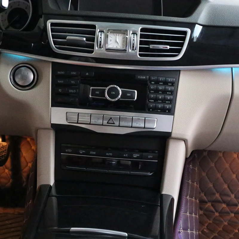 

Для Mercedes W212 Benz E-Class E200 E260 E300 2014-2016, алюминиевая кнопка управления центральной функцией, отделка, автостайлинг