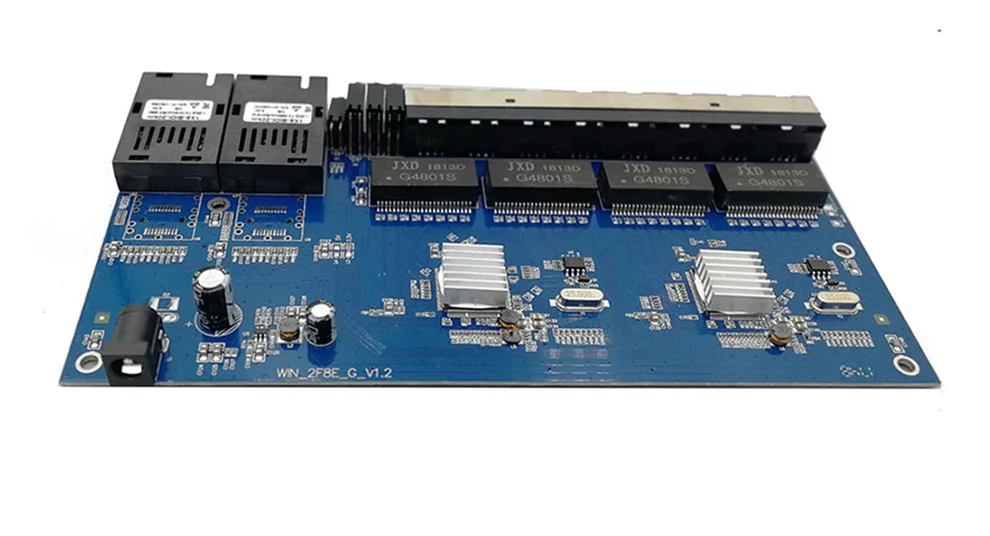 Гигабитный Ethernet-коммутатор волоконно-оптический медиа конвертер PCBA 8 RJ45 UTP 2 SC волокно Порты и разъёмы 10/100/1000M печатной платы