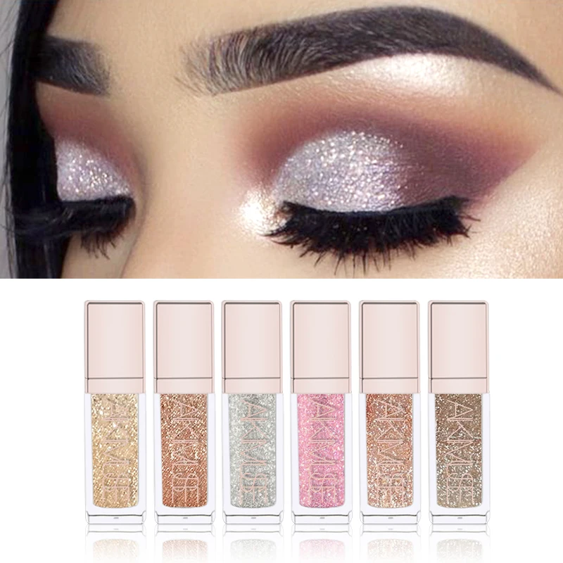 AIKIMUSE жидкие тени для век макияж металлы Блеск Shimmer Тени осветитель Make Up Комплект
