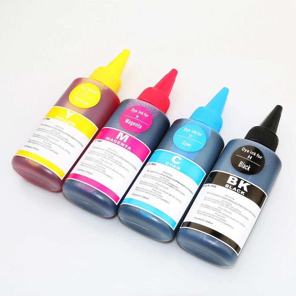 Дешево Универсальные 4 цвета C M Y K чернила для hp с 100 мл для hp Премиум чернила для принтера hp чернила все модели