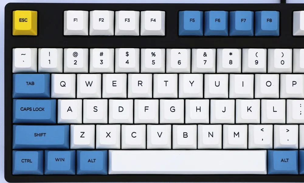 Голубое небо и белое облако keycap 108/155 клавиш PBT Вишневый профиль краситель-сублимированный MX Переключатель для механической клавиатуры keycap