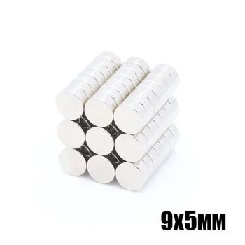 

50pcs 9x5 mm Neodymium magnet Rare Earth small Strong Round permanent 9*5mm fridge Electromagnet NdFeB nickle magnetic