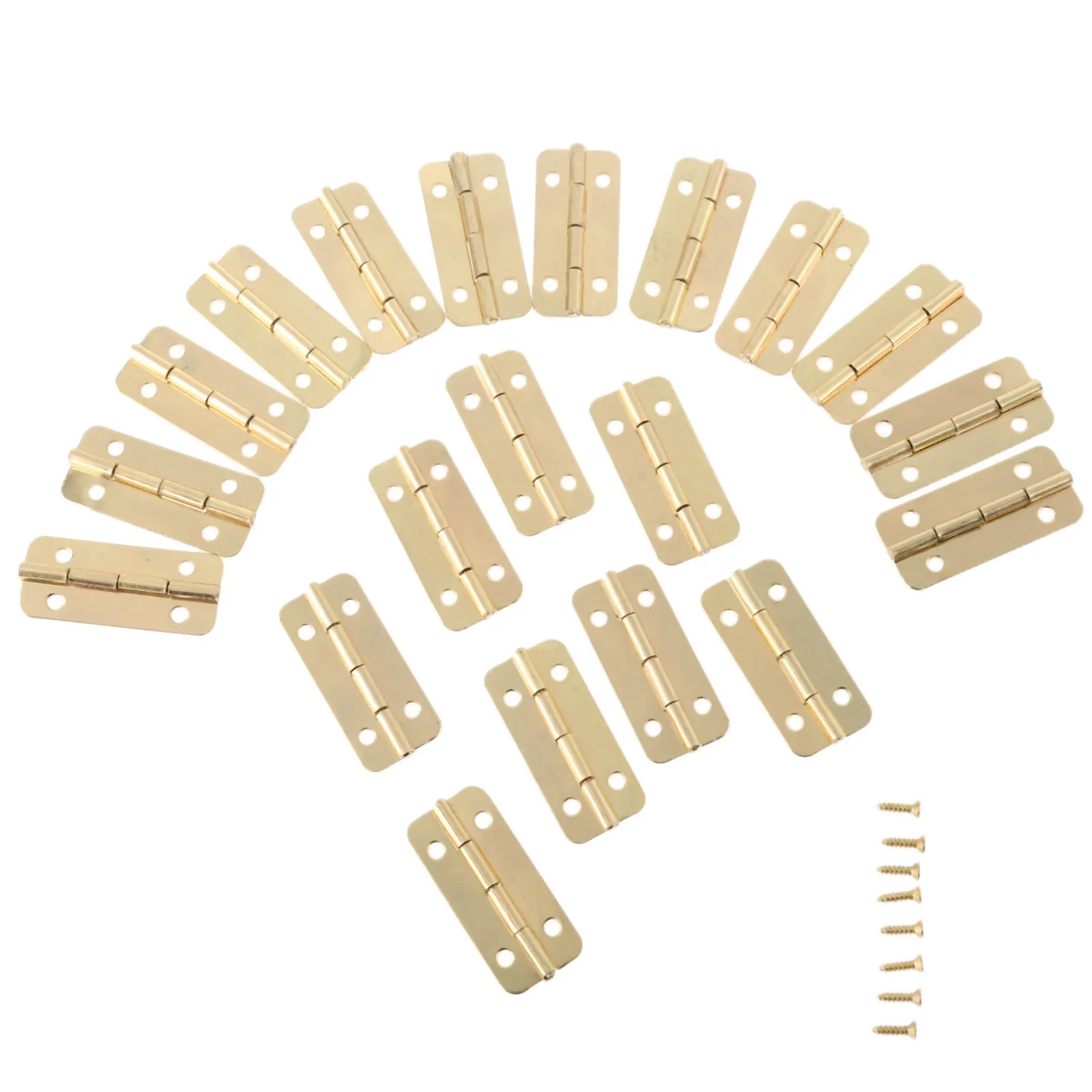 20Pcs Gold Furniture Hinges for Box Door Butt Decorative Small Hinge