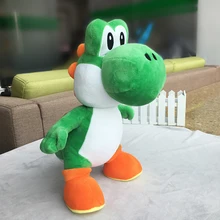 13 34cm Super Mario Bros Standing Green Yoshi Dragon Plush Dolls Soft Yoshi Peluche Toys Kids