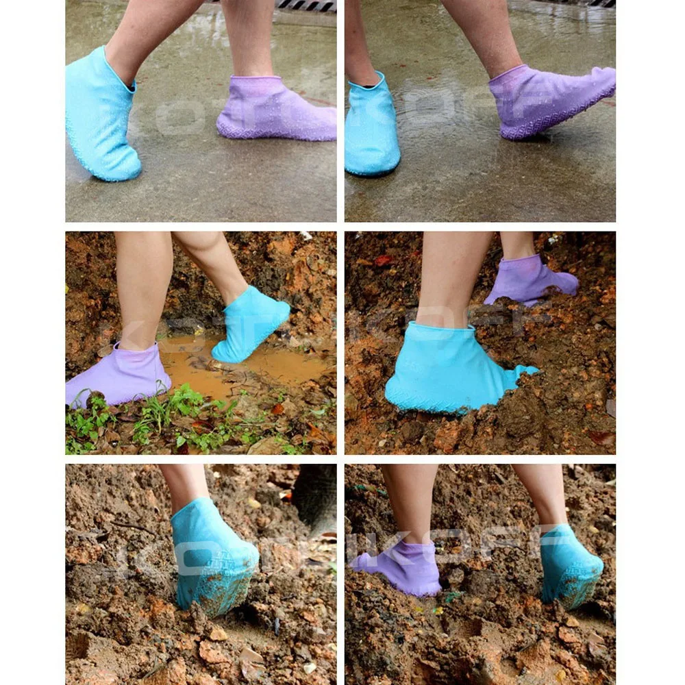 Shoe Covers Silicone Reusable Waterproof Rainproof Non-slip Washable Unisex