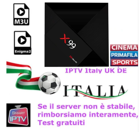 

OTT IPTV X99 Ultra HD 4K With 1 Year ItalyTV RK3399 Android 7.1 Italy IPTV EPG 4000+Live+VOD configured Europe Albania ex-yu XX