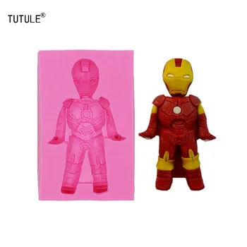 

Gadgets-Diy Stereoscopic Iron Man Avengers Fondant Cake Mold Chocolate Bakeware Dessert Decorating Cookies Silicone soap mold