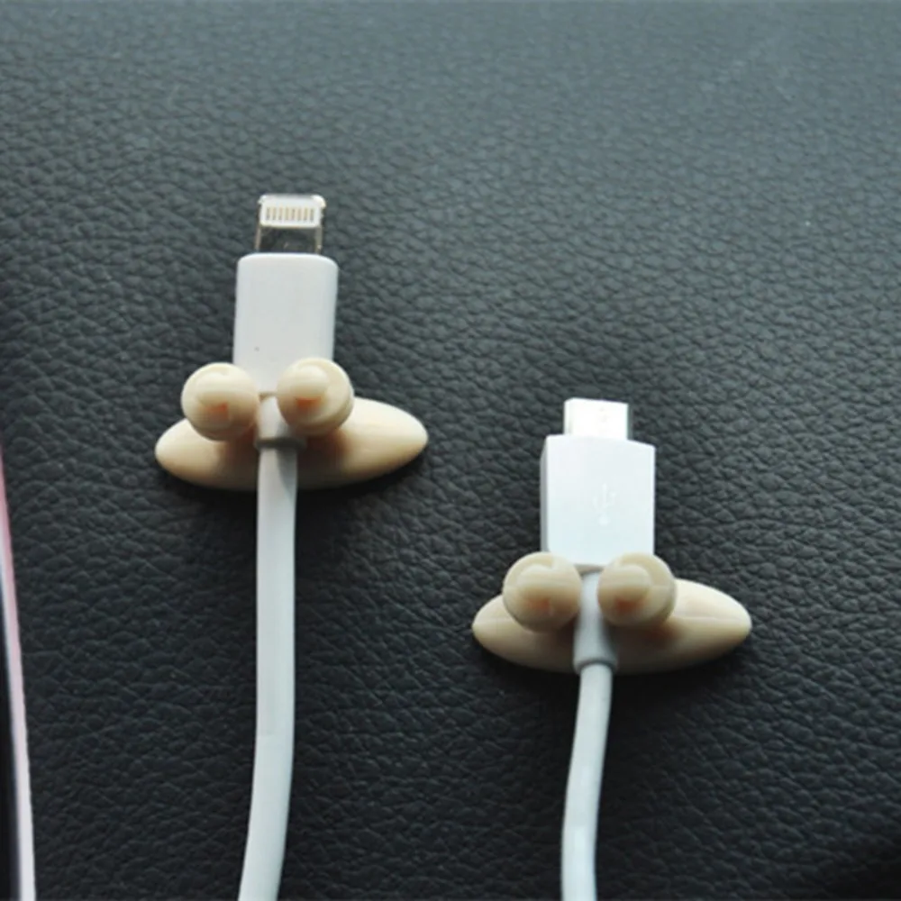 

8pcs/set Adhesive Cable Winder Car Interior Cable Clip Earphone Cable Organizer Wire Storage Holder Clip Cord Holder