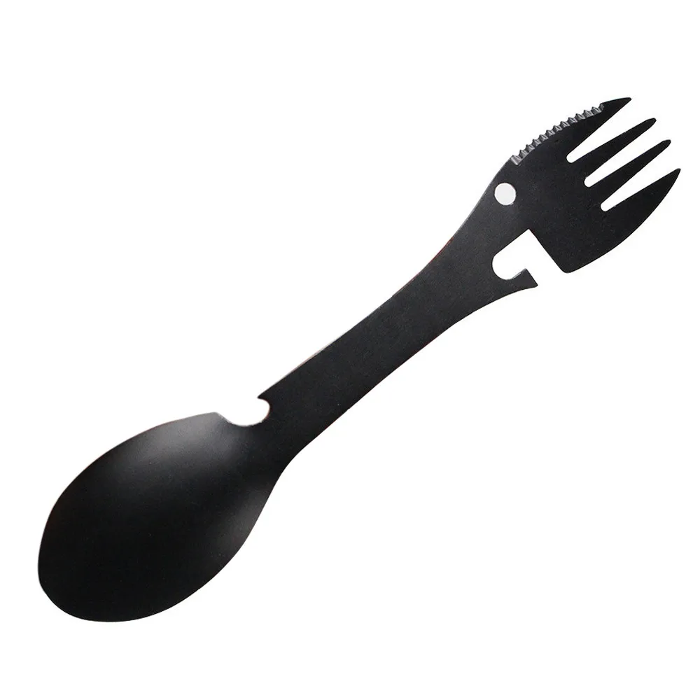 Походная Посуда Spork Кемпинг Пикник нержавеющая сталь ложка инструменты для велосипедной вилки многофункциональная вилка открывалка новое поступление - Цвет: C