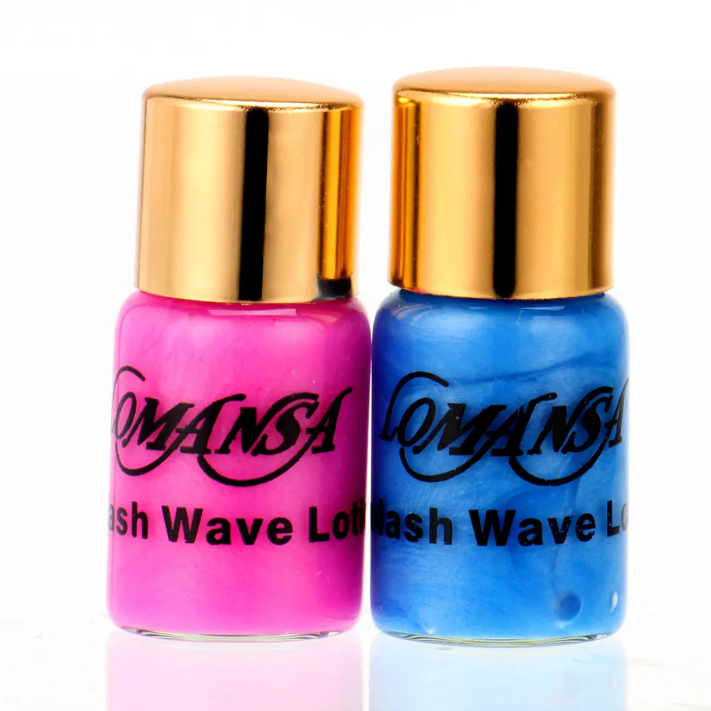 

2pcs Eyelash Curling Perming Curler Blue & Red Bottle AB Agent False Eyelash Wave Lotion Kit Curling Perming Curler