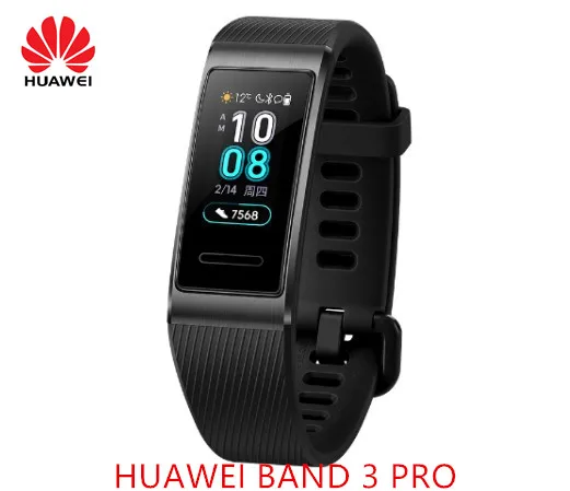 Новейший huawei Band 3/Band 3 Pro все-в-одном фитнес-трекер активности, водонепроницаемость 5 АТМ для плавания сердечный ритм Встроенный gps+ NFC