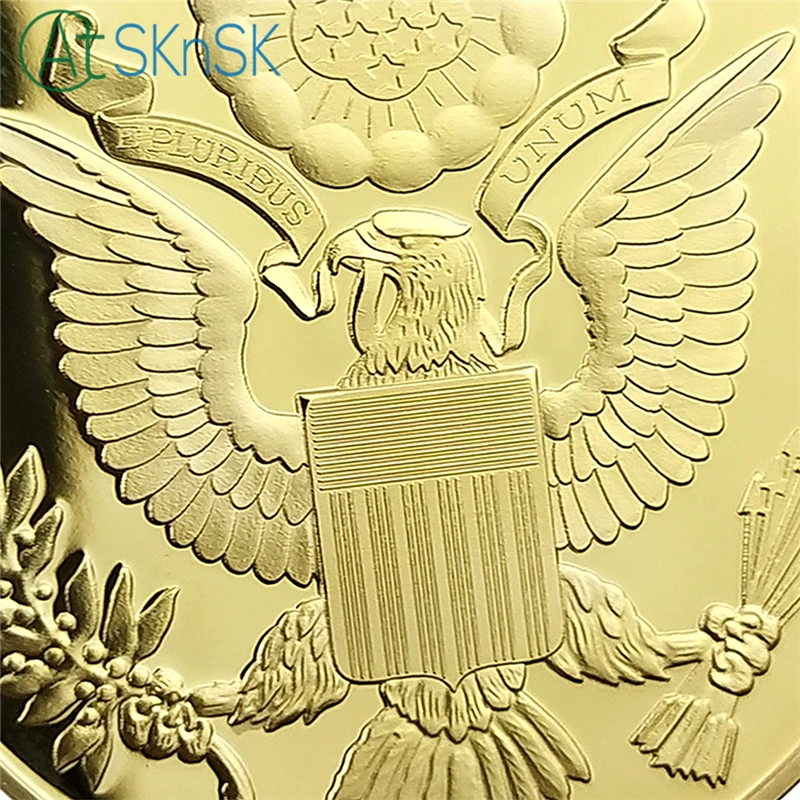 1 шт. образец Монеты США позолоченные монеты американский Орел масонский аннуит Coeptis памятный медальон в форме Монеты Коллекция физический подарок