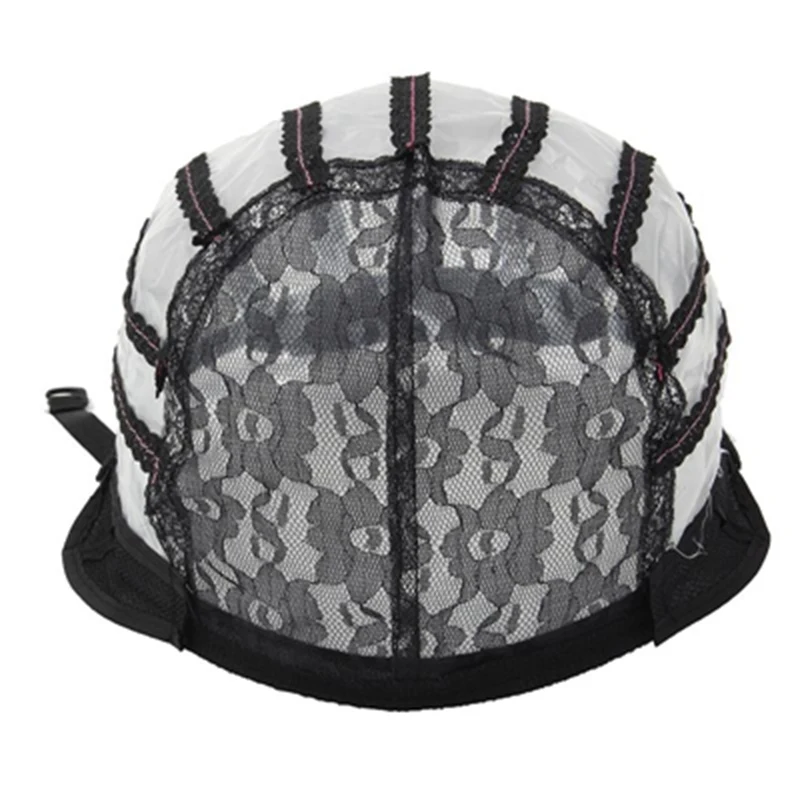 4 Colors Wig Cap Hairnet Top Stretch Mesh Caps Weaving Cap Back Adjustable Strap Hair Net For Making Wigs Black Beige Coffee