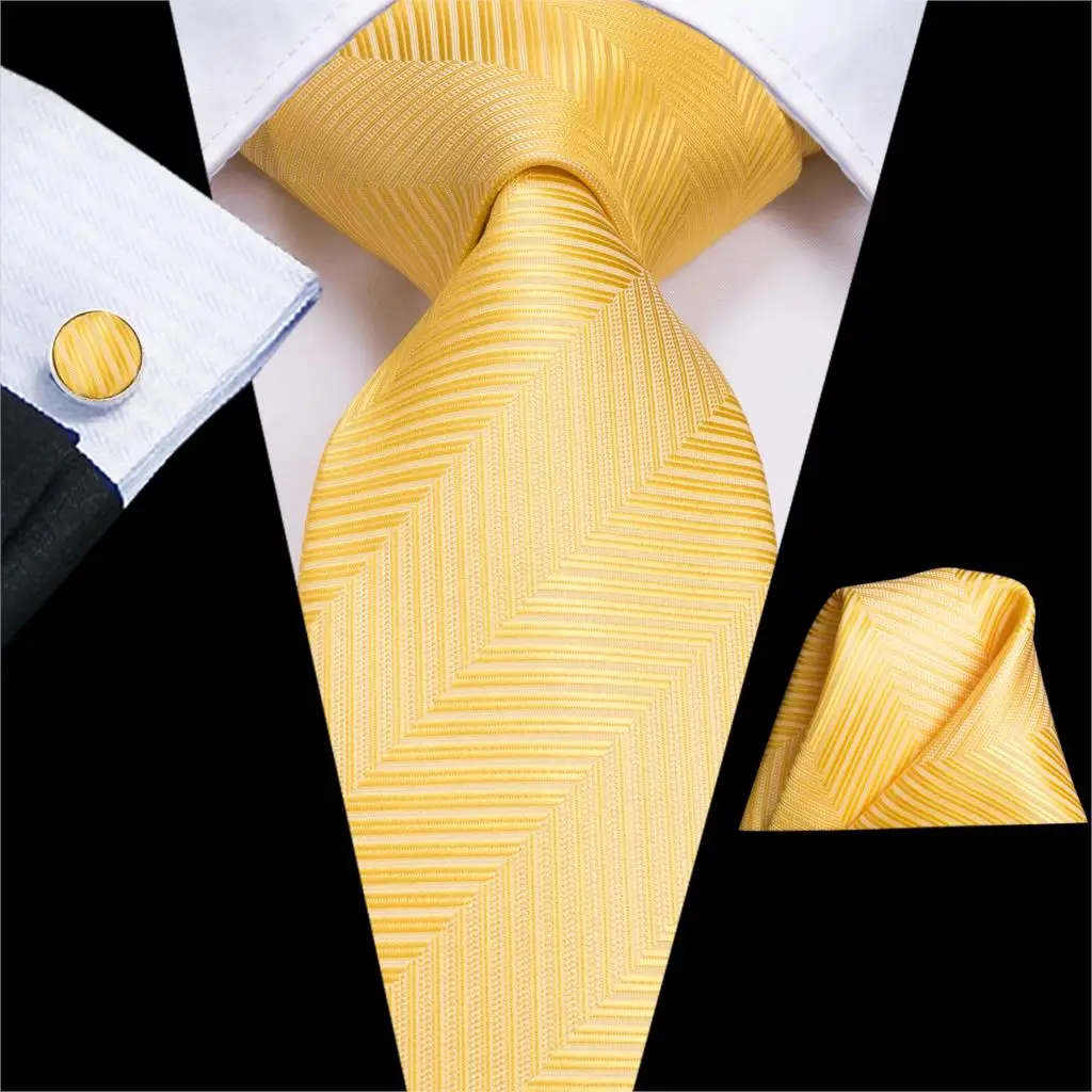 SN-3177 золотой галстук 8,5 см шёлковый жаккардовый тканый мужской галстук желтый галстук носовой платок запонки набор свадебный классический карманный квадратный галстук роскошный