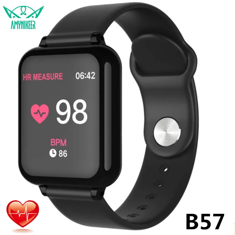 

AMYNIKEER B57 Smart Watch IP67 Waterproof smartwatch Heart Rate Monitor Multiple Sport Model Fitness Tracker Women Wearable