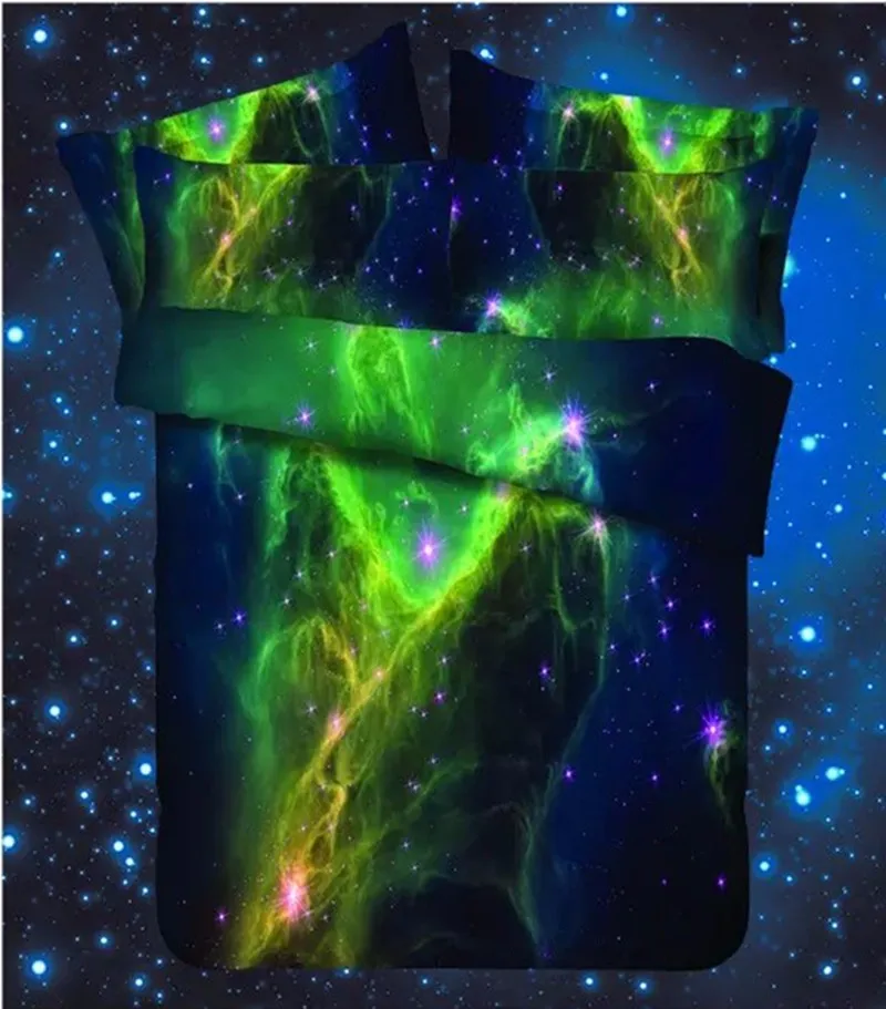 Hipster Galaxy 3D Постельное белье Вселенная космического пространства тематические Galaxy печати постельное белье пододеяльник и наволочки bedclothes70
