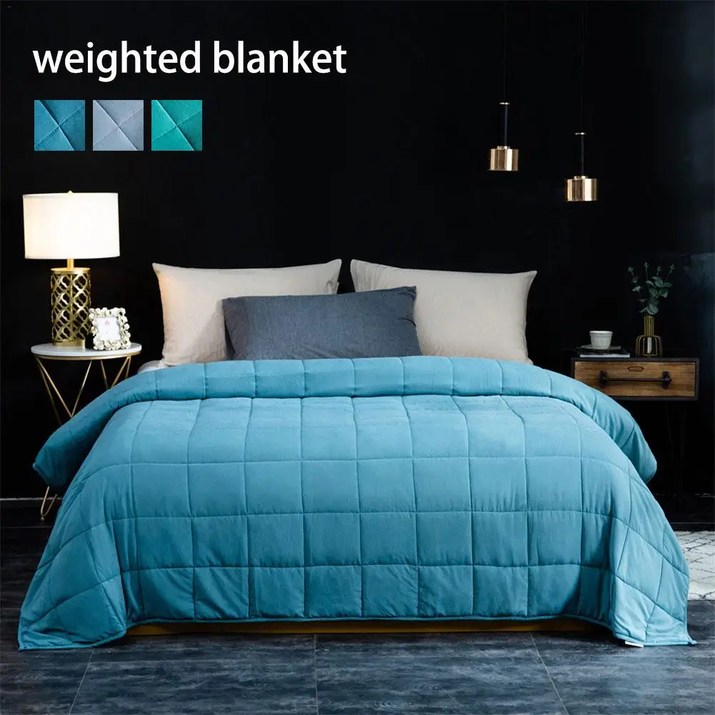 Weighted Gravity Blanket Suede Soft Comfortable Glass Beads Gravity