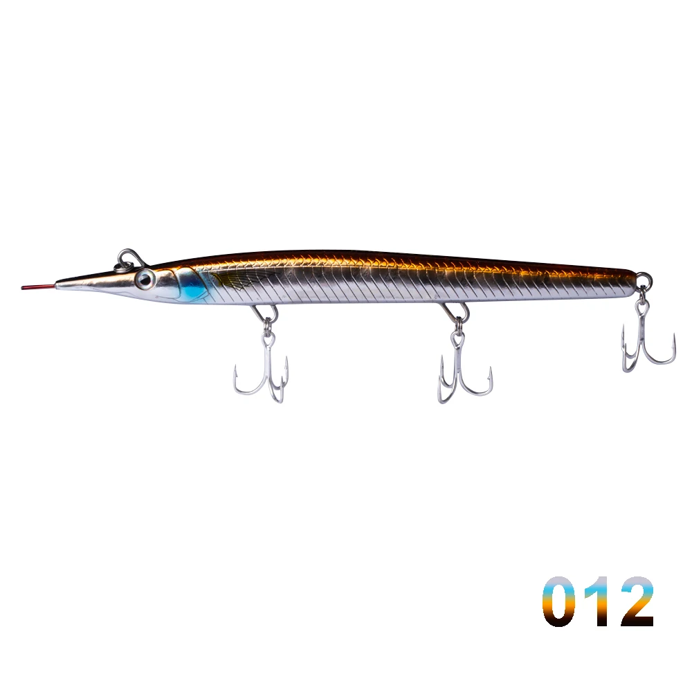 Hunthouse leurre stickbait игла карандаш морская жесткая приманка для рыбалки морской бас 140 мм/180 мм тонущий прыжок garfish sphyraena - Цвет: 012