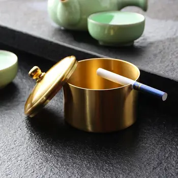 

HobbyLane Retro Luxury Home Practical Smoking Accessories Copper Ashtray Home Gadgets