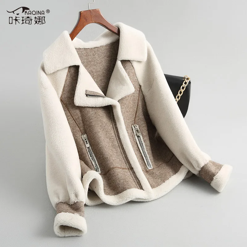 Manteaux Vêtements 2018 De Zt948 Courte Manteau Fourrure Automne Mince Femme Vintage Femmes Light Laine Coréenne Camel Hiver Veste Réel xqBCAwp