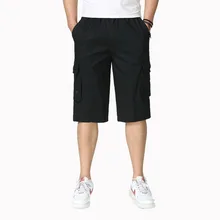 Летние мужские Карго короткие мужские брюки повседневные до колена хлопковые удобные короткие боковые карманы дизайн уличная Мужская Досуг Короткие 4XL