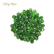 Wong Pioggia di Alta Qualità 1 PCS 1.75 MILLIMETRI Rotonda Naturale Diopside Allentati Della Pietra Preziosa Pietre FAI DA TE Decorazione Dei Monili Lotti All'ingrosso All'ingrosso